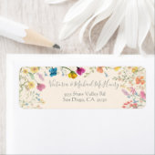 Étiquette Fleur sauvage Boho Floral Garden adresse de retour (En situation)