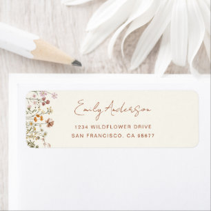 Étiquette Fleur sauvage Boho In Bloom Garden Adresse de reto