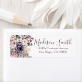 Étiquette Fleur sauvage Bouquet Adresse de retour personnali (En situation)