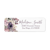 Étiquette Fleur sauvage Bouquet Adresse de retour personnali (Devant)