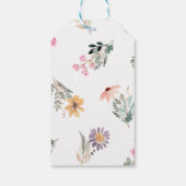 Étiquette Fleur sauvage d'aquarelle ou Favoriser l (Dos)