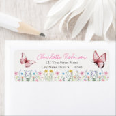 Étiquette Fleur sauvage de printemps Baby shower Boho Adress (En situation)