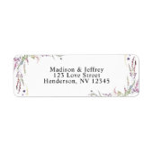 Étiquette Fleur sauvage de printemps Floral Adresse de retou (Devant)