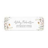 Étiquette Fleur sauvage d'été Adresse de retour (Devant)