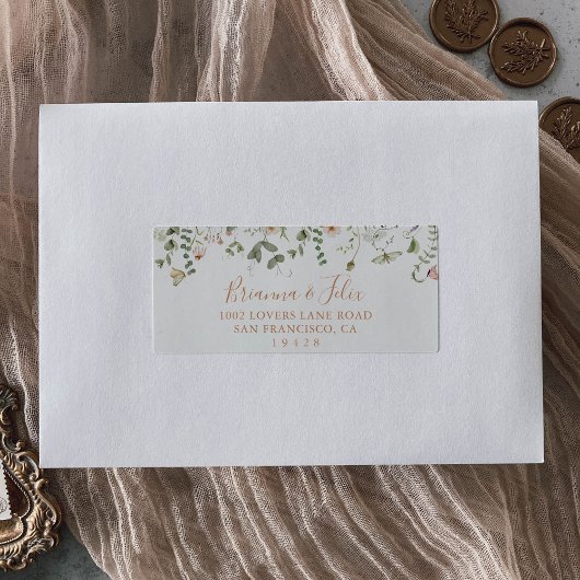 Étiquette Fleur sauvage du jardin d'automne Mariage RSVP Éti