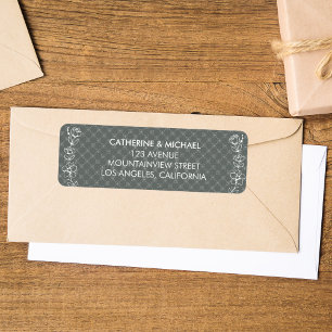 Étiquette Fleur sauvage gris Mariage de Bohême