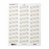 Étiquette Fleur sauvage pastel beige (Feuille entière)