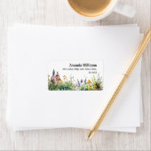 Étiquette Fleur sauvage rustique Boho Chic Floral Baby showe (En situation)