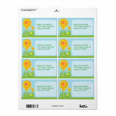 Étiquette Fleur super (Feuille entière)