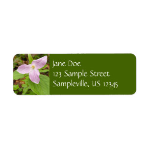 Étiquette Fleur Trillium Rose