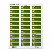 Étiquette Fleur Trillium Rose (Feuille entière)