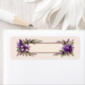 Étiquette Fleur violet (En situation)