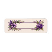 Étiquette Fleur violet (Devant)