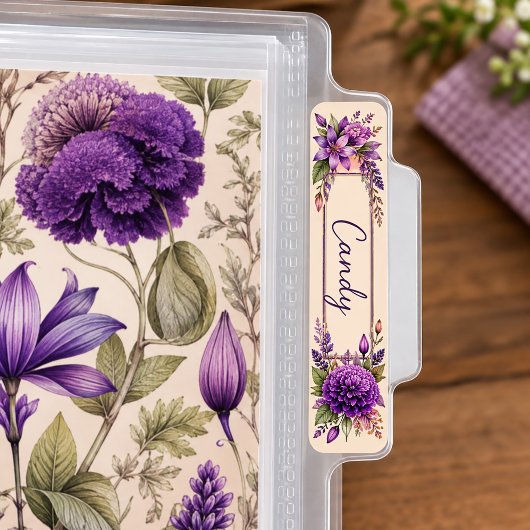 Étiquette Fleur violet