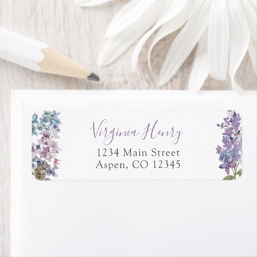 Étiquette Fleur violet