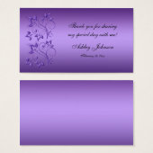 Étiquette Fleur violette et noire Favoriser (Devant & derrière)