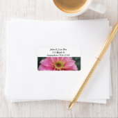 Étiquette Fleur Zinnia rose (En situation)