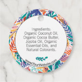 Étiquette Fleurie Moderne pour Vos Savons Artisana (Dos)