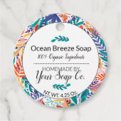 Étiquette Fleurie Moderne pour Vos Savons Artisana (Devant)