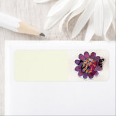 Étiquette Fleuron violet (En situation)