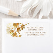 Étiquette Fleurs 3D en or |  Mariage (En situation)