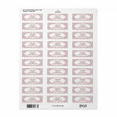 Étiquette Fleurs Art Déco (Feuille entière)