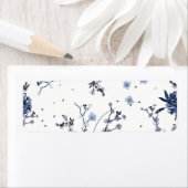 Étiquette Fleurs bleues (En situation)