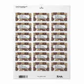 Étiquette Fleurs Brown et Tan florales Impression florale (Feuille entière)