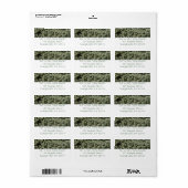 Étiquette Fleurs d'Alyssum doux Floral blanc (Feuille entière)