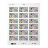 Étiquette Fleurs d'ananas Confettis Perle Holographique (Feuille entière)