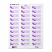 Étiquette Fleurs d'anémone violettes Adresse de retour viole (Feuille entière)