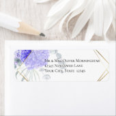 Étiquette Fleurs d'anémones violettes (En situation)