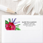 Étiquette Fleurs d'aquarelle modernes (En situation)