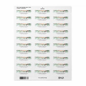 Étiquette Fleurs d'aquarelle rose et rose élégant (Feuille entière)