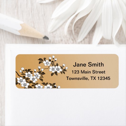 Étiquette Fleurs de bois de chien (En situation)