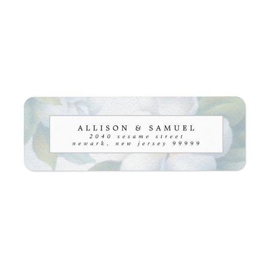 Étiquette Fleurs de bois de chien blanc argenté (Devant)