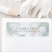 Étiquette Fleurs de bois de chien blanc argenté (En situation)