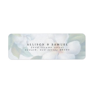 Étiquette Fleurs de bois de chien blanc argenté