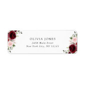 Étiquette Fleurs de Bourgogne, Fleurs Roses, Lancement de Ma (Devant)