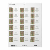 Étiquette Fleurs de cactus du désert en aquarelle Adresse (Feuille entière)