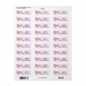 Étiquette fleurs de cerisier (Feuille entière)