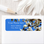 Étiquette Fleurs de cerisier blanc printemps (En situation)