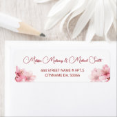 Étiquette Fleurs de cerisier rose blanc | Mariage (En situation)