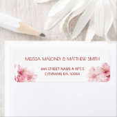 Étiquette Fleurs de cerisier rose blanc |  Mariage (En situation)