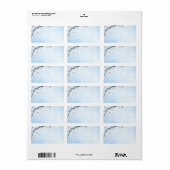 Étiquette Fleurs de cerisiers blancs (Feuille entière)