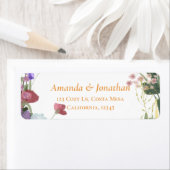 Étiquette Fleurs de champ Mariage floral Retours d'adresse É (En situation)