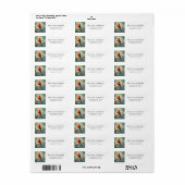 Étiquette Fleurs de Fleur Blanche de Cardinal Art Fin (Feuille entière)