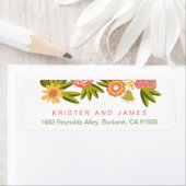 Étiquette Fleurs de floraison botanique saisonnières RSVP (En situation)