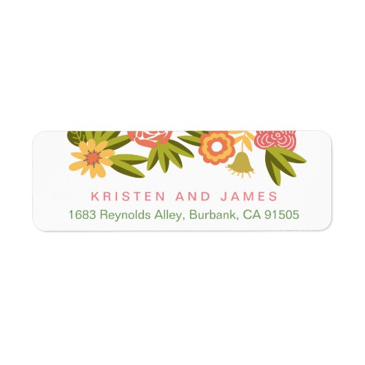 Étiquette Fleurs de floraison botanique saisonnières RSVP (Devant)