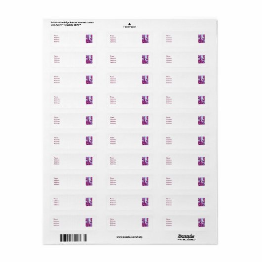 ÉTIQUETTE FLEURS DE LAVENDER (Feuille entière)